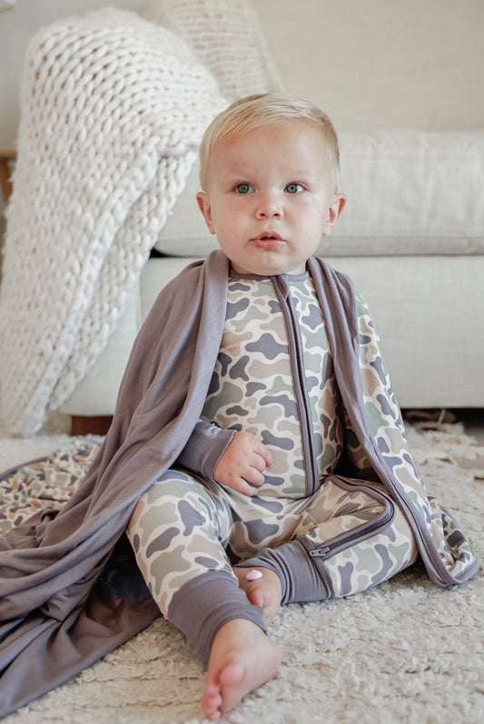 Camo Cutie Convertible Zipper Romper