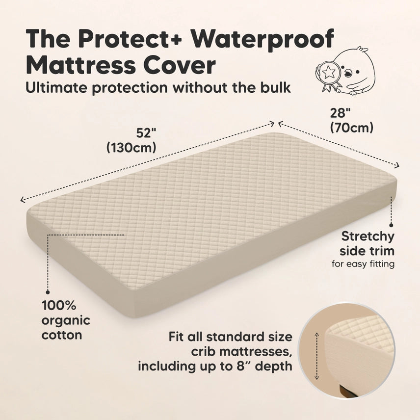2-Pk Quin Protect + Waterproof Crib Protector Cover