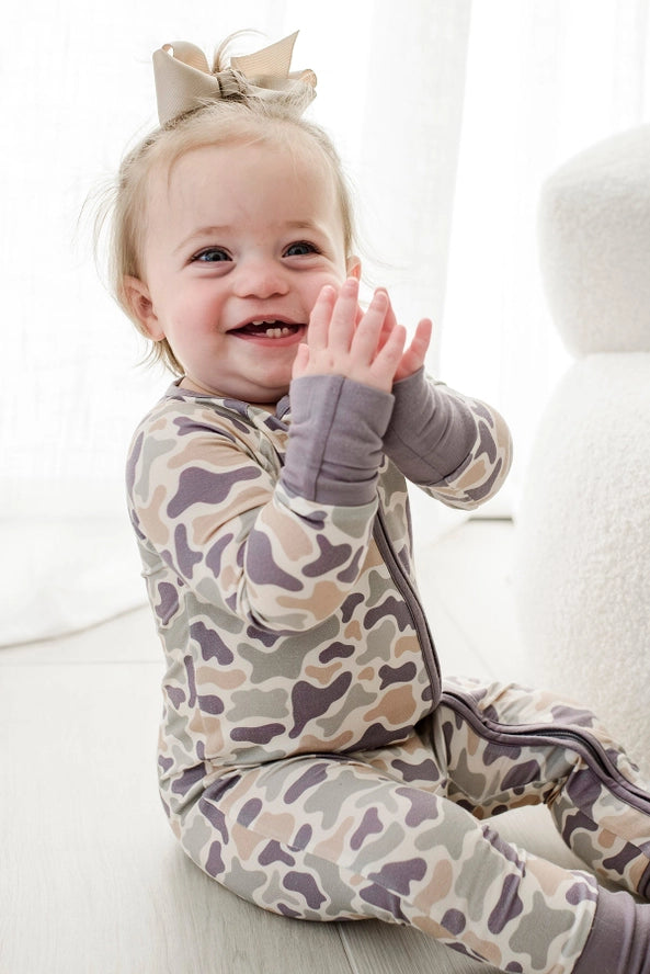 Camo Cutie Convertible Zipper Romper