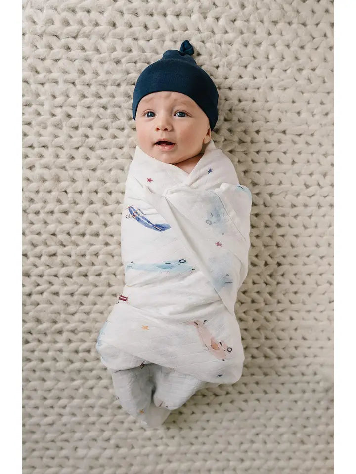 Vintage Airplanes Muslin Swaddle