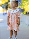 Load image into Gallery viewer, Thanksgiving Turkey Floral Lace Ruffle Girls Dress
