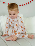 Load image into Gallery viewer, Gingersnap Waffle Two Piece Pajama Set
