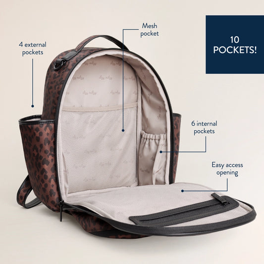 Brown Leopard Mini plus Backpack