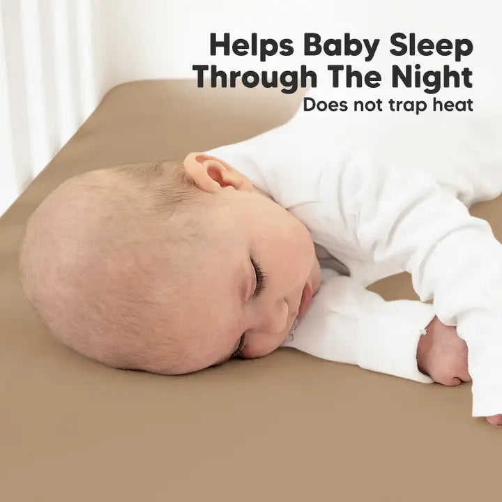 2-Pack Organic Cotton Fitted Crib Sheet Pecan