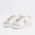 Load image into Gallery viewer, Girls' Sparkle Star Sneaker - Rainbow Glitter
