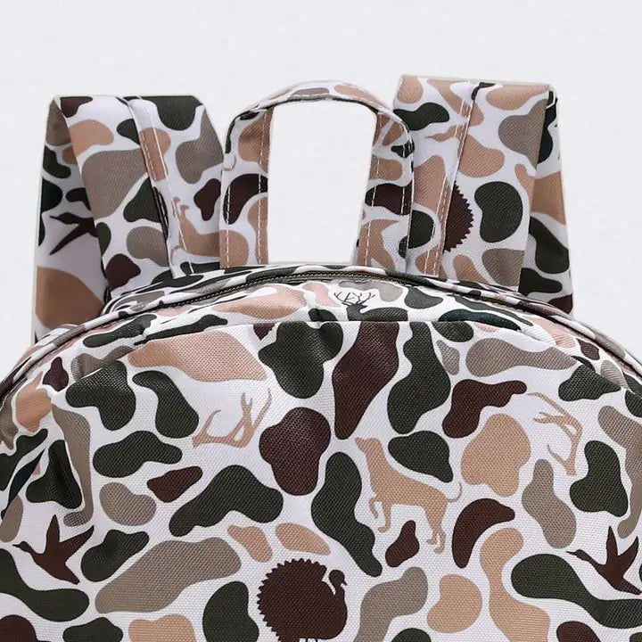 Deer Hunting Print Kids Canvas Backpack
