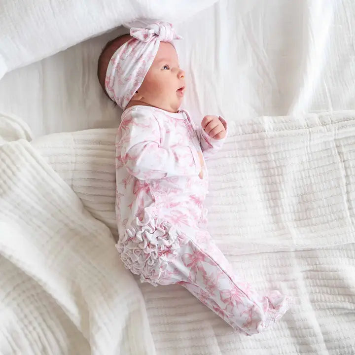 Fancy Frills Knit Large Bow Headwrap