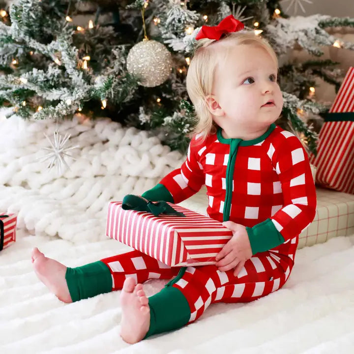 Christmas Bamboo Convertible Zip Romper
