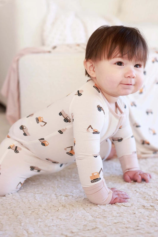 Little Builder Convertible Zip Romper