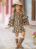 Load image into Gallery viewer, Spots In Style Animal Print Bell Sleeve Dress
