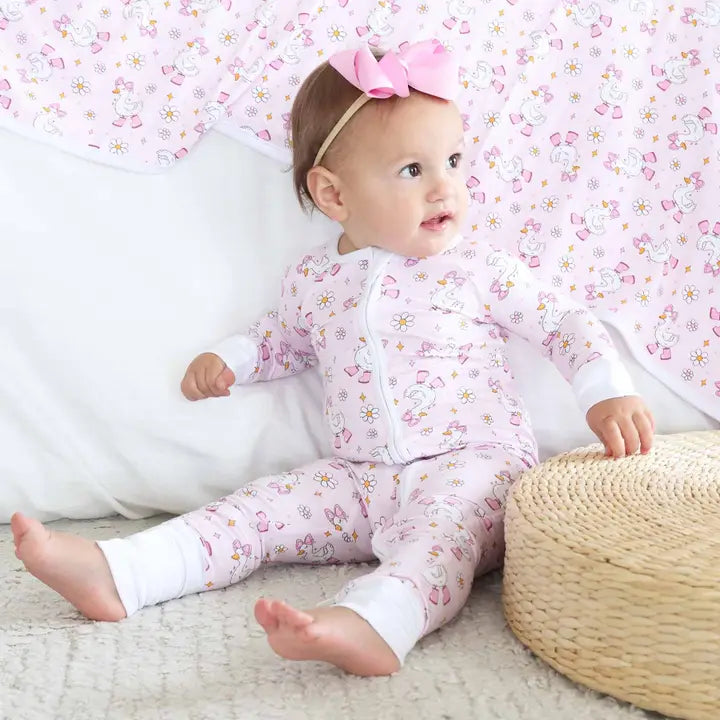 Pink Silly Goose Convertible Zip Romper