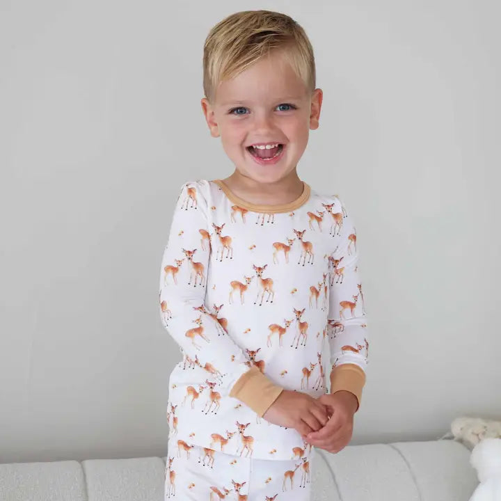 Friendly Fawns Two Piece Pajama Set