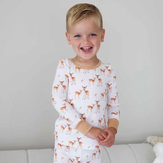 Friendly Fawns Two Piece Pajama Set