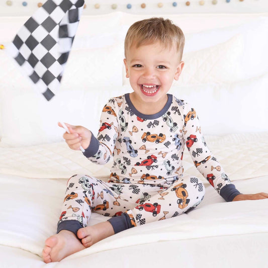Two Piece Pit Crew  Pajama Set