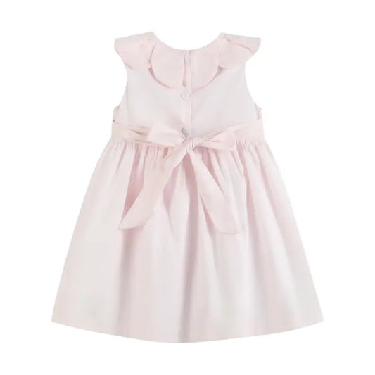 Pink Petal  Collared Smocked Dress