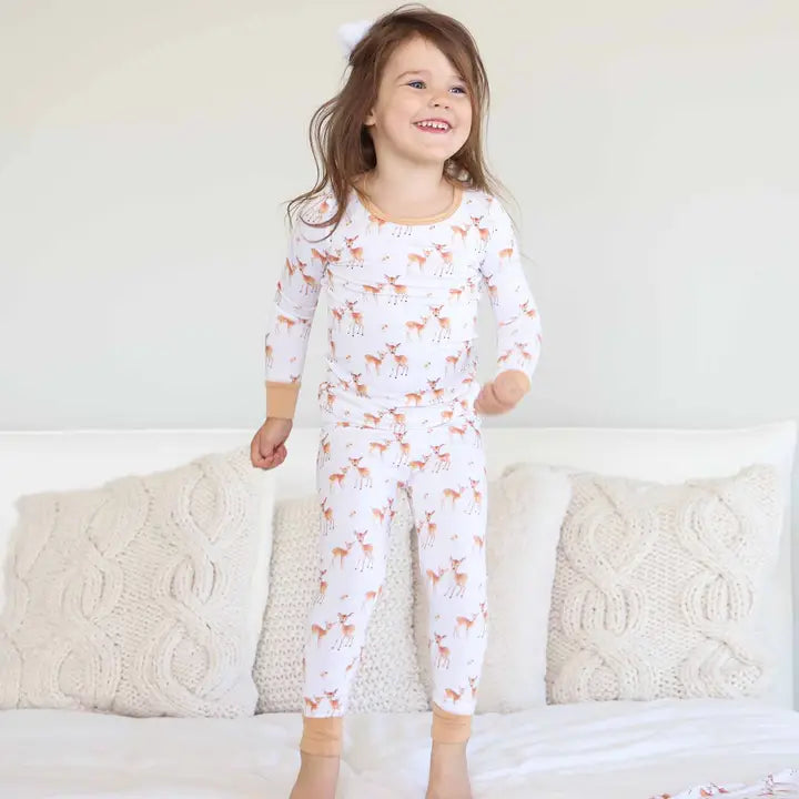 Friendly Fawns Two Piece Pajama Set