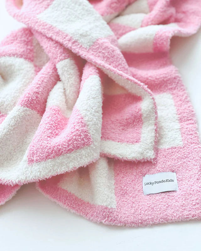 Checkered Plush Baby Blanket