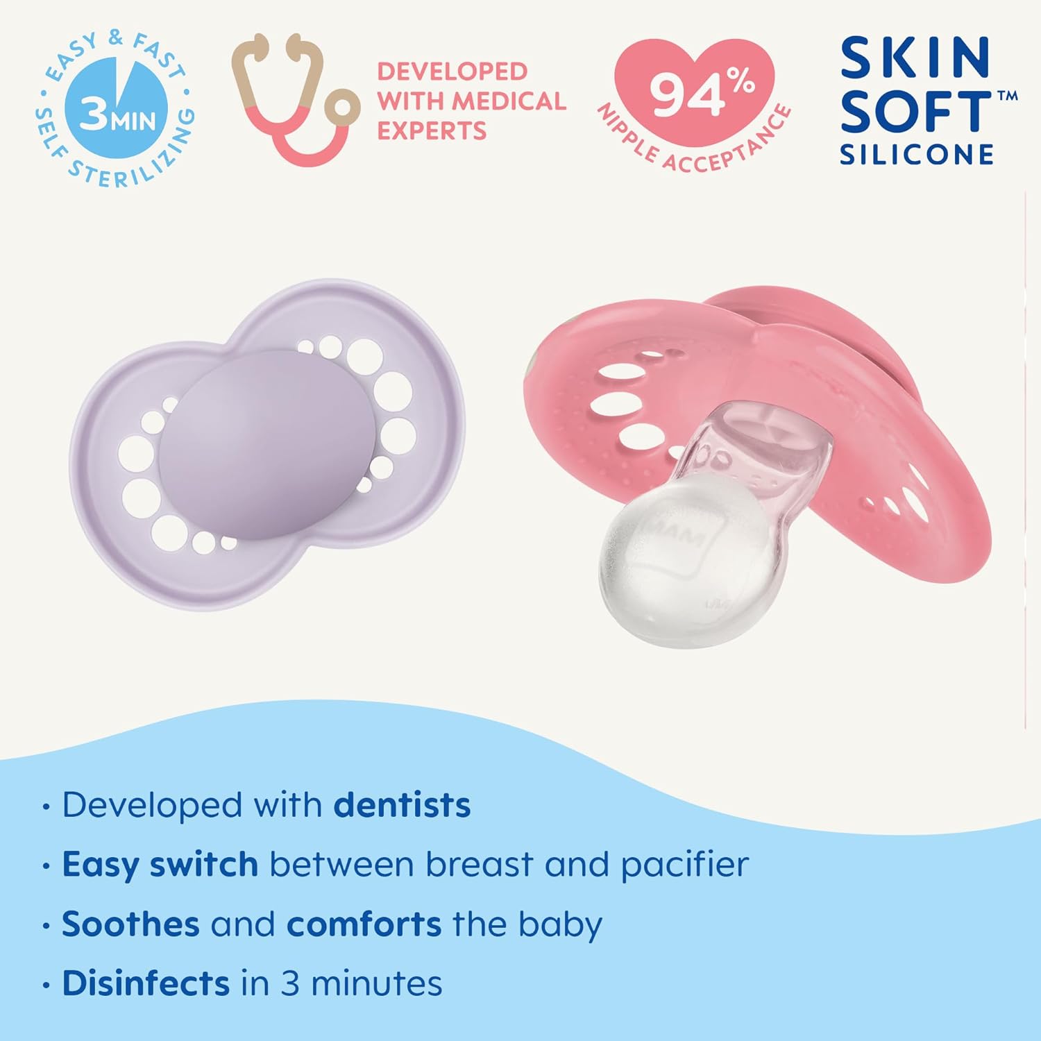 Mam Original Matte Paci 6-16 Months 2-Pack