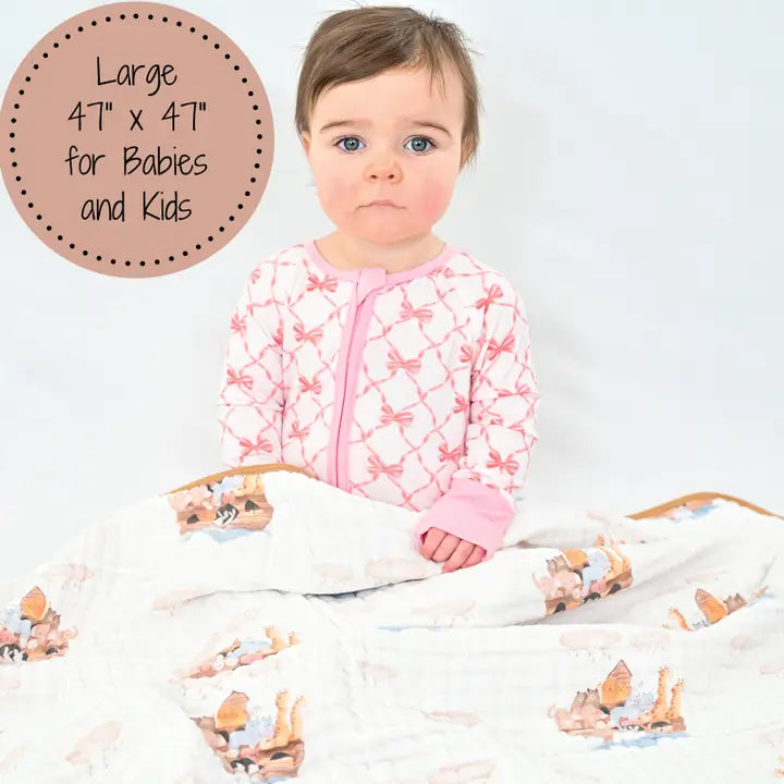 Noah's Ark Baby Muslin Quilt