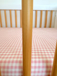 Load image into Gallery viewer, Stretch Crib Sheet - Pink Gingham

