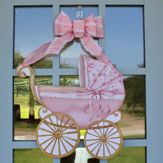 Welcome Baby Door Hanger - Pink