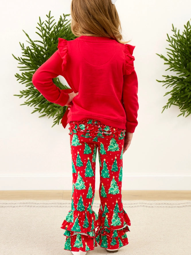 O Christmas tree flare pants