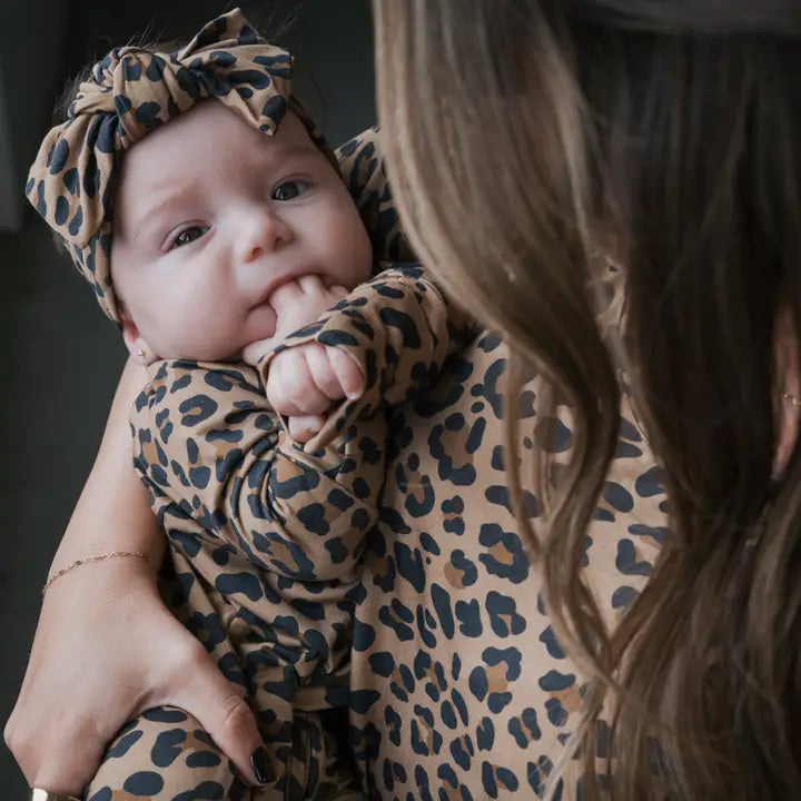 Leopard Bamboo Zip Pajamas