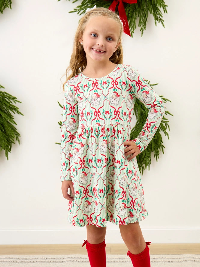Dear Santa Long Sleeve Twirl Dress