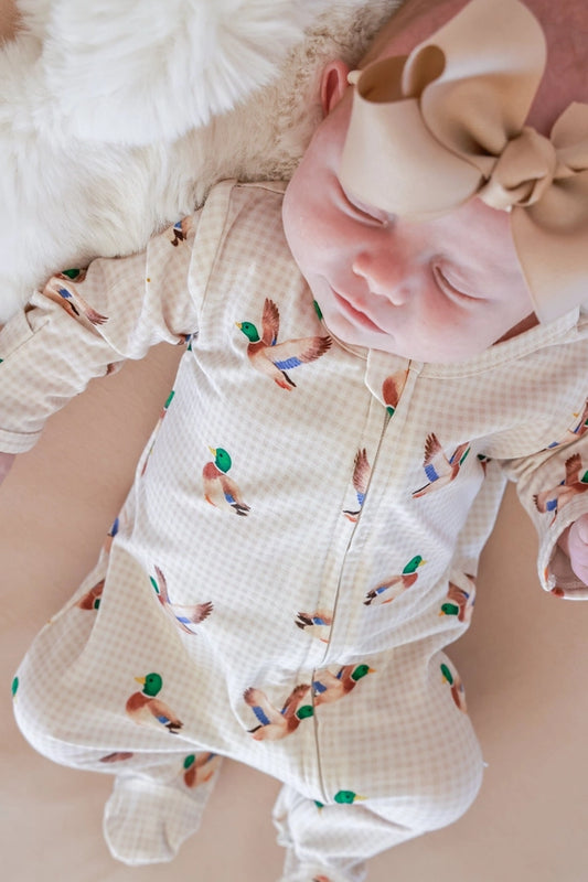 Little Mallard Zipper Footie