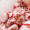 Load image into Gallery viewer, Beary Christmas Ruffle Zipper Footie | Pink
