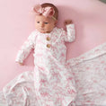 Load image into Gallery viewer, Fancy Frills Newborn Baby Knot Gown & Hat Set
