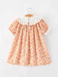 Load image into Gallery viewer, Thanksgiving Turkey Floral Lace Ruffle Girls Dress
