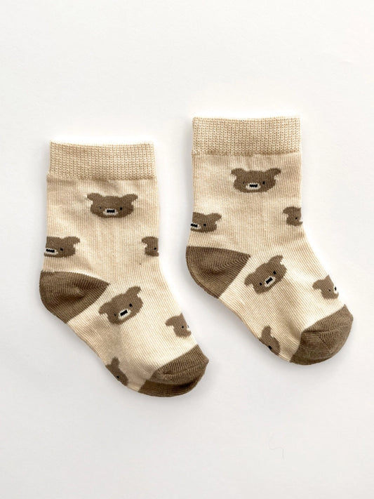 Little Bear Baby Socks - Cream