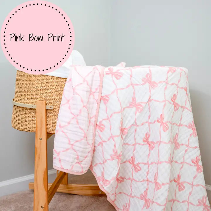 Beautiful Bows Baby Muslin Quilt