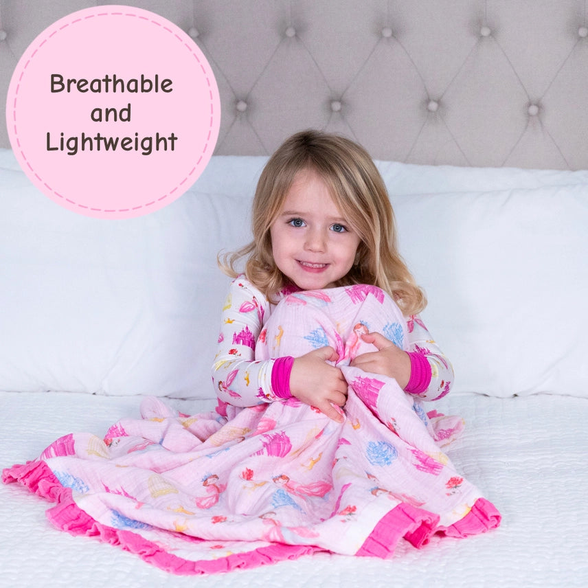 Tiara Time Ruffle Baby Muslin Quillt
