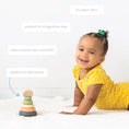 Load image into Gallery viewer, Wooden Stacking Rainbow Tower Baby Toy, Nursery Decor

