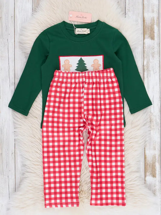 Evergreen Smocked Outfit