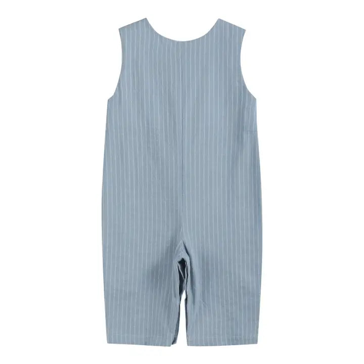Pinstripe Turkey Smocked Overalls