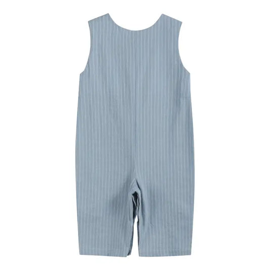 Pinstripe Turkey Smocked Overalls