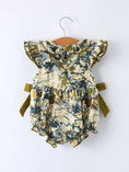 Load image into Gallery viewer, Duck Smocking Embroidery Camo Romper
