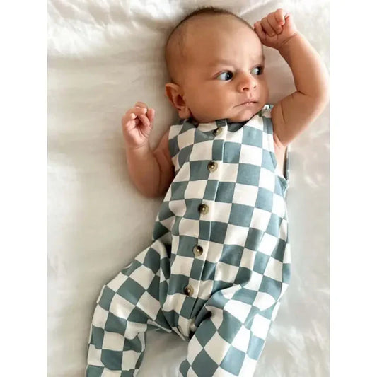 Checkerboard Kids Jumpsuit