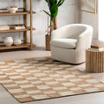 Load image into Gallery viewer, Izara Checkered Jute Area Rug 5X8
