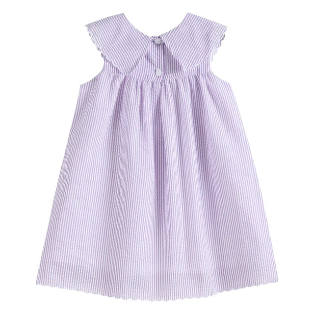 Fuzzy Chick Flower Smocked Dress