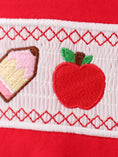 Load image into Gallery viewer, Pencil Apple Applique Plaid Shorts Set
