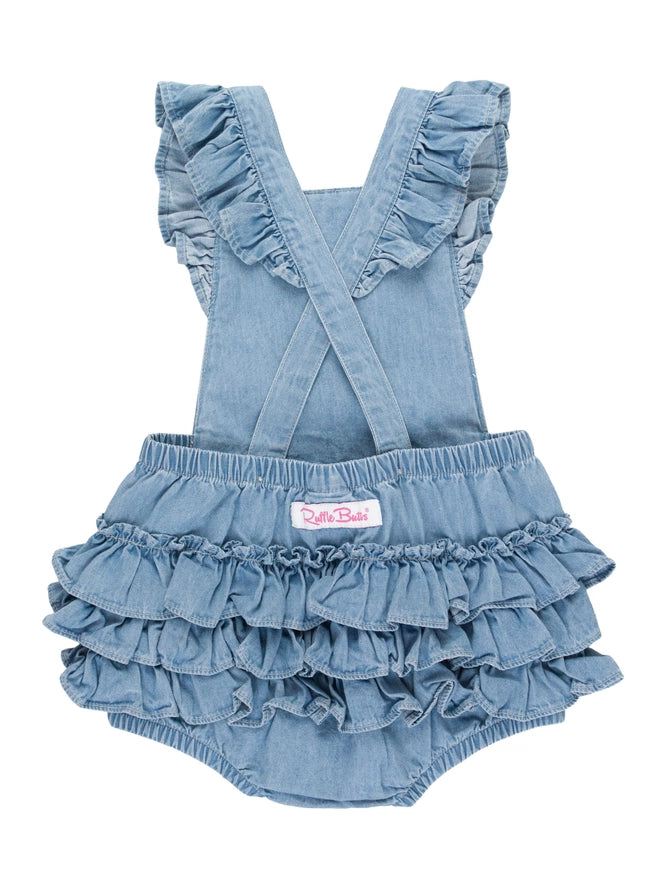 Light Wash Denim Flutter Overall
