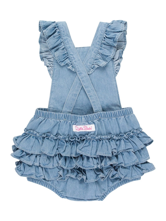 Light Wash Denim Flutter Overall
