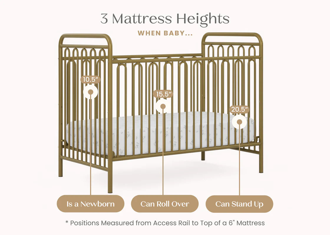 Delta Children Darcy 4-In-1 Convertible Metal Crib