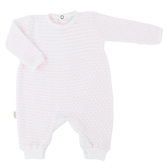 Pink Knit Romper with Pima Binding