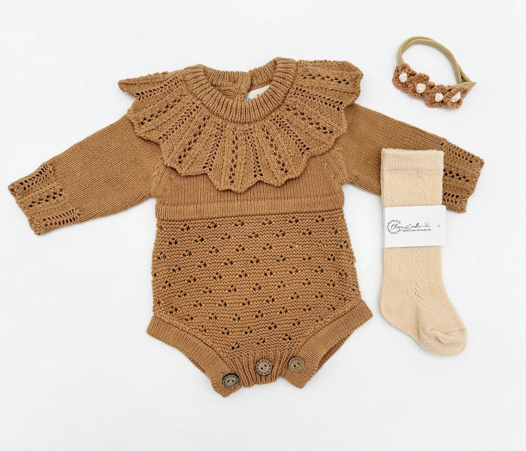 Zori Knit Crochet Romper