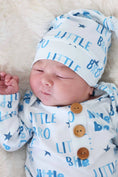 Load image into Gallery viewer, Little Bro Newborn Gown & Hat Set

